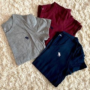 All 3 Bundle- Abercrombie Women’s Short Sleeve Tops!! 🖤